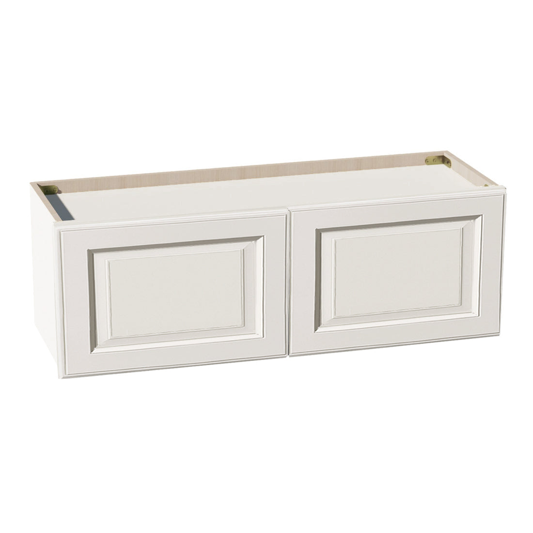 DI-W3612: Dallas Ivory Shaker 36"W x 12"H 2 Doors Standard Wall Bridge Cabinet