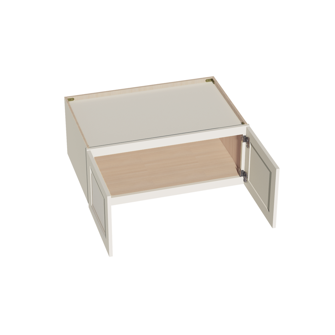 DI-W361524: Dallas Ivory Shaker 36"W x 15"H x 24"D 2 Doors Standard Bridge Wall Cabinet