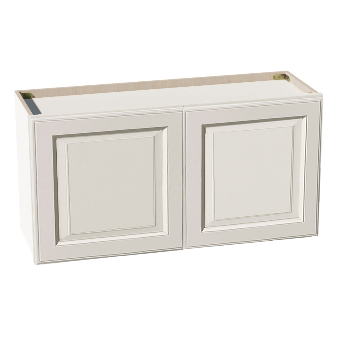 DI-W3618: Dallas Ivory Shaker 36"W x 18"H 2 Doors Standard Wall Bridge Cabinet