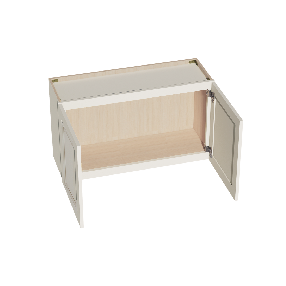DI-W3621: Dallas Ivory Shaker 36"W x 21"H 2 Doors Standard Wall Bridge Cabinet