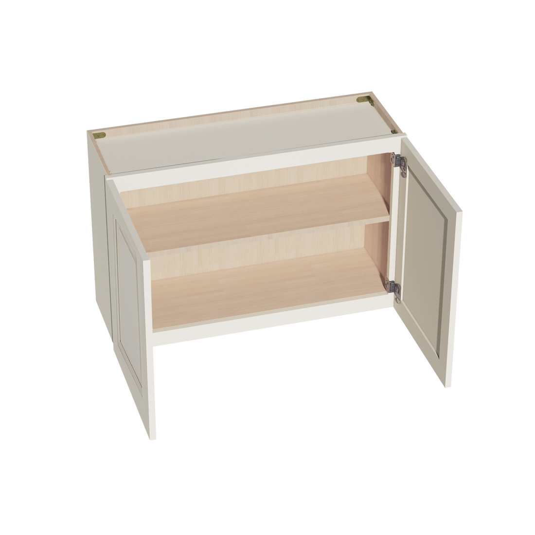 DI-W3624: Dallas Ivory Shaker 36"W x 24"H 2 Doors Standard Wall Bridge Cabinet