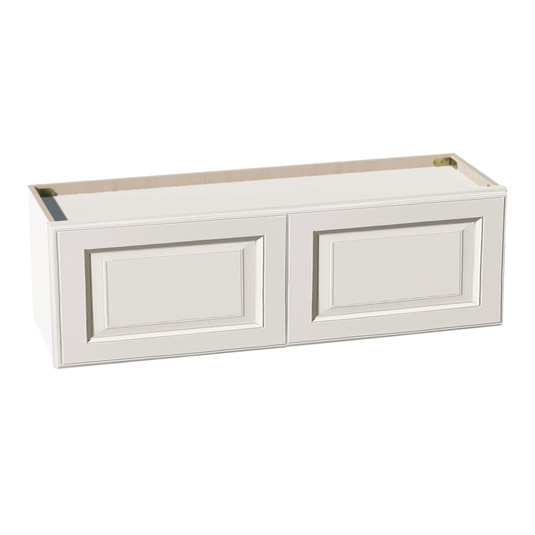 DI-W3912: Dallas Ivory Shaker 39"W x 12"H 2 Doors Standard Wall Bridge Cabinet