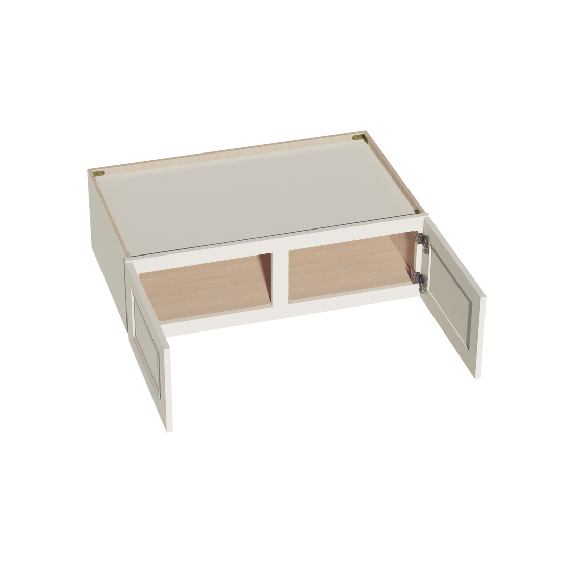 DI-W391224: Dallas Ivory Shaker 39"W x 12"H x 24"D 2 Doors Standard Bridge Wall Cabinet
