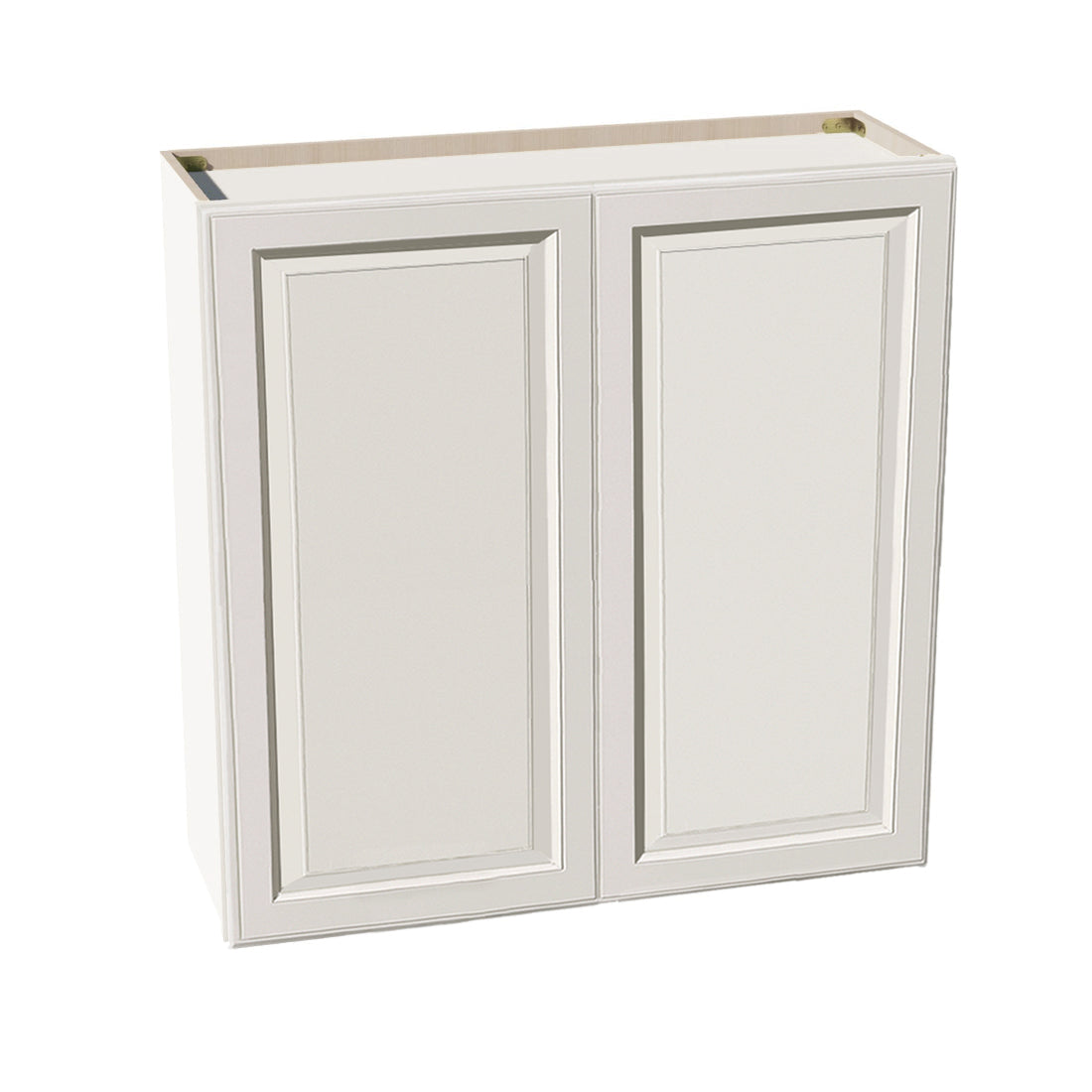 DI-W3636: Dallas Ivory Shaker 36"W x 36"H 2 Doors & 2 Shelves Standard Wall Cabinet