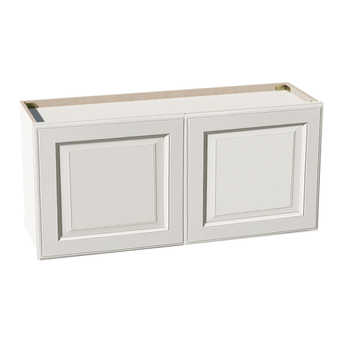 DI-W3918: Dallas Ivory Shaker 39"W x 18"H 2 Doors Standard Wall Bridge Cabinet