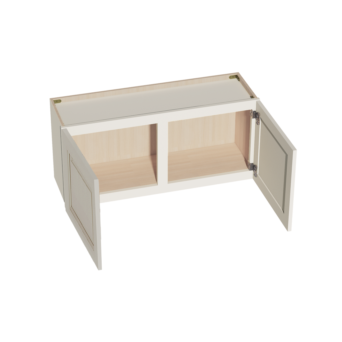 DI-W3918: Dallas Ivory Shaker 39"W x 18"H 2 Doors Standard Wall Bridge Cabinet