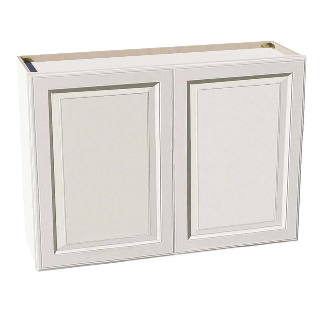 DI-W4230: Dallas Ivory Shaker 42"W x 30"H 2 Doors & 2 Shelves Standard Wall Cabinet