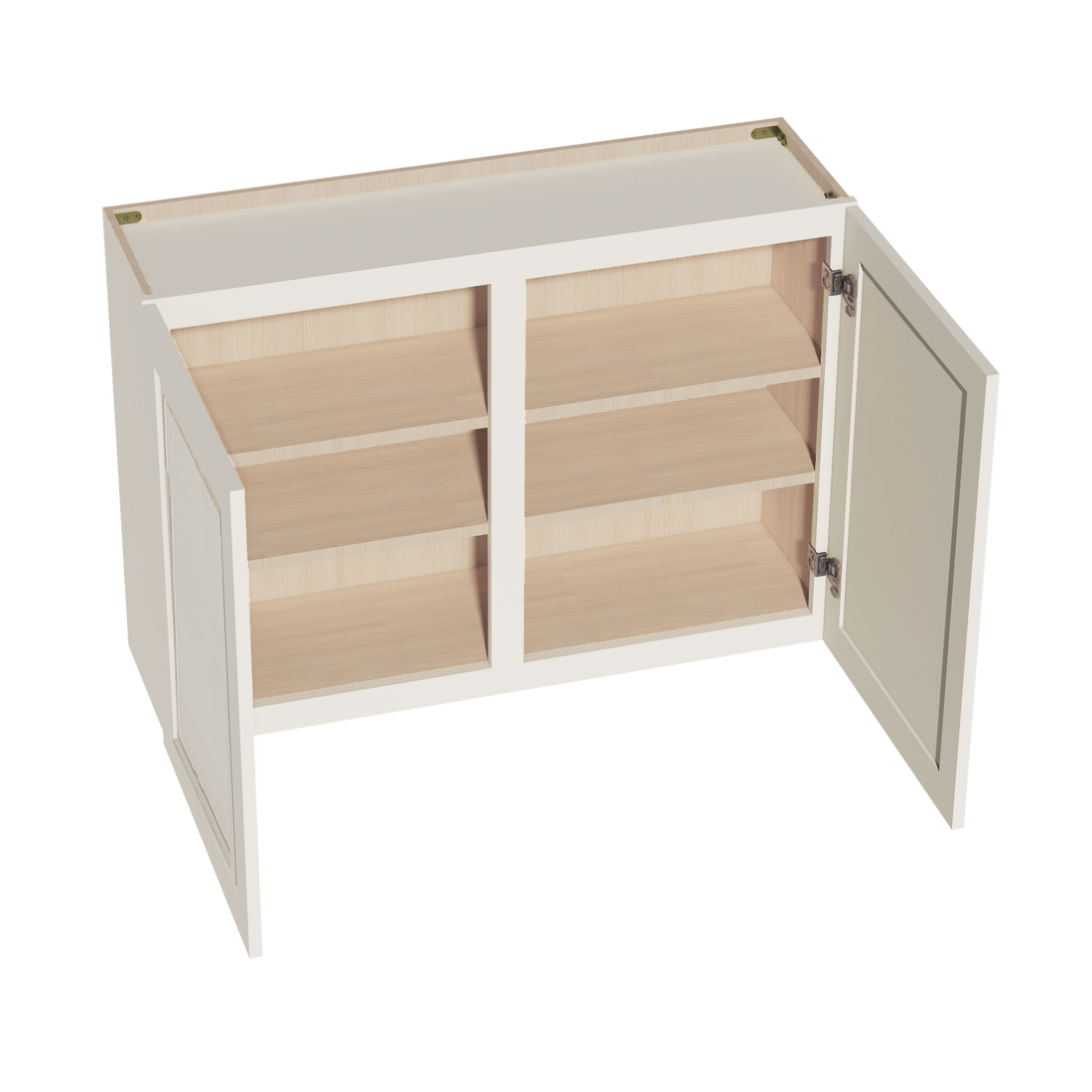 DI-W4230: Dallas Ivory Shaker 42"W x 30"H 2 Doors & 2 Shelves Standard Wall Cabinet