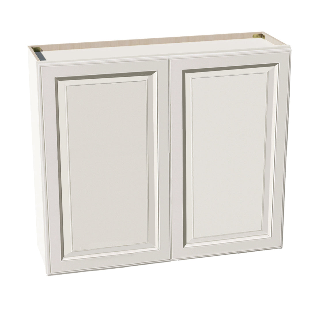 DI-W4236: Dallas Ivory Shaker 42"W x 36"H 2 Doors & 2 Shelves Standard Wall Cabinet