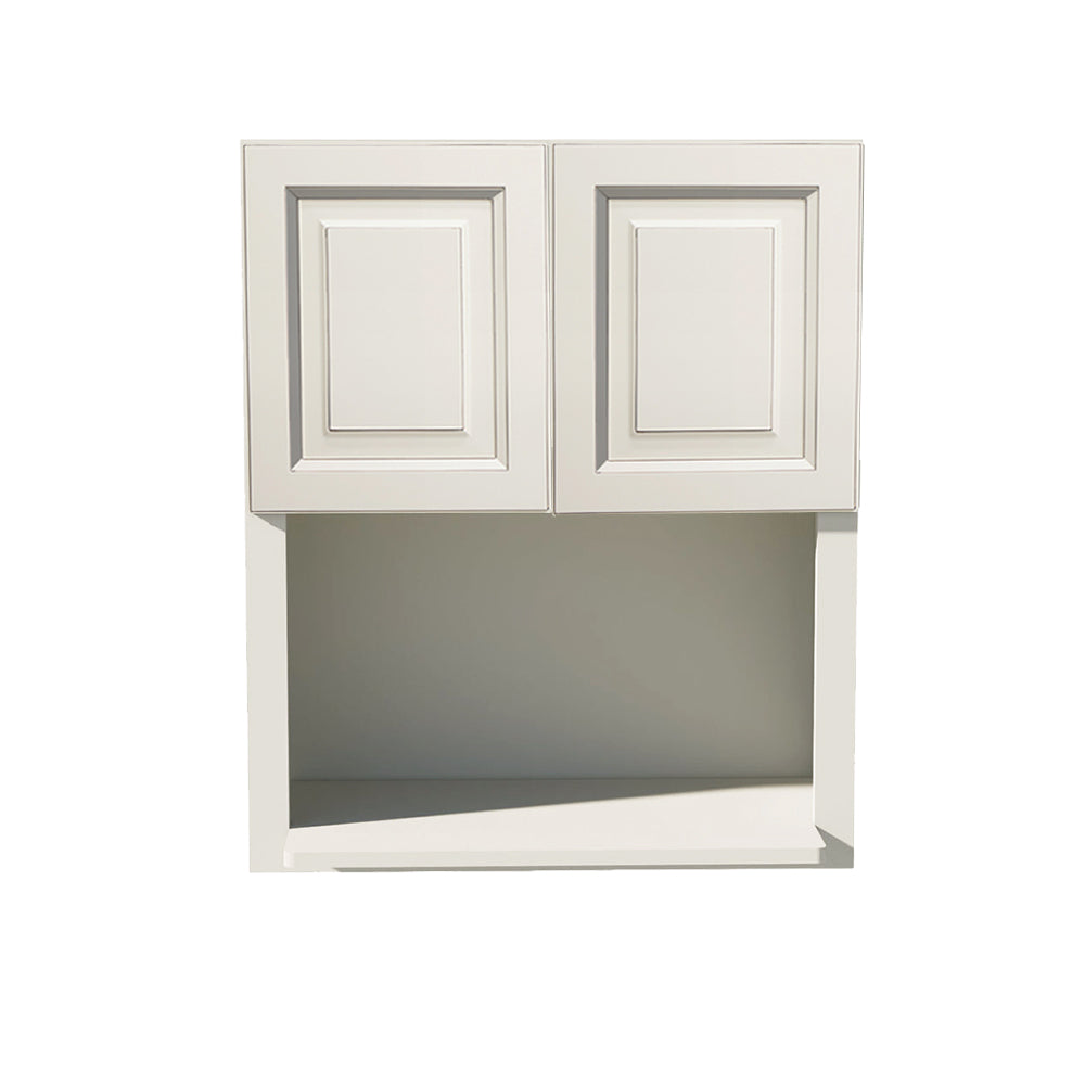 DI-WM3036: Dallas Ivory Shaker 30"W x 36"H 2 Doors Wall Built-in Microwave Cabinets
