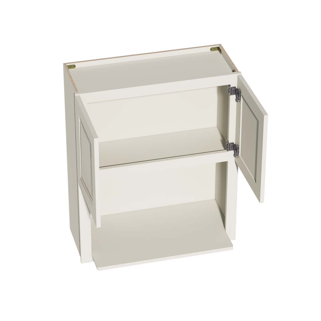 DI-WM3036: Dallas Ivory Shaker 30"W x 36"H 2 Doors Wall Built-in Microwave Cabinets