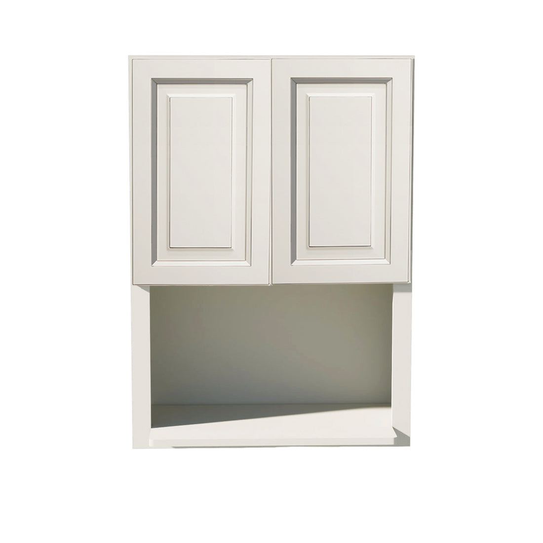 DI-WM3042: Dallas Ivory Shaker 30"W x 42"H 2 Door & 1 Shelf Wall Built-in Microwave Cabinets