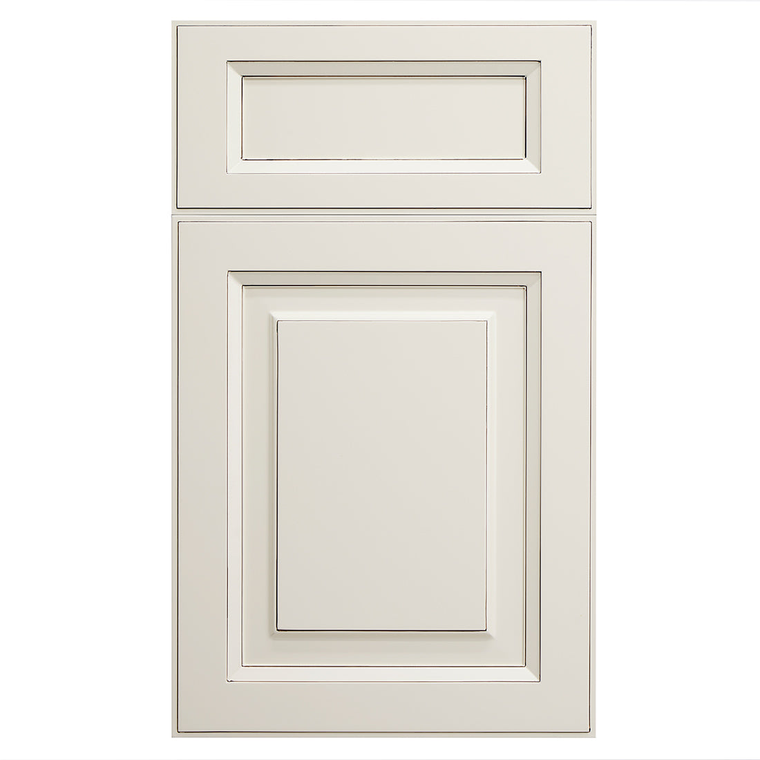 DI-BEC24: Dallas Ivory Shaker 24" 2 Full Height Door Angled End Base Cabinets