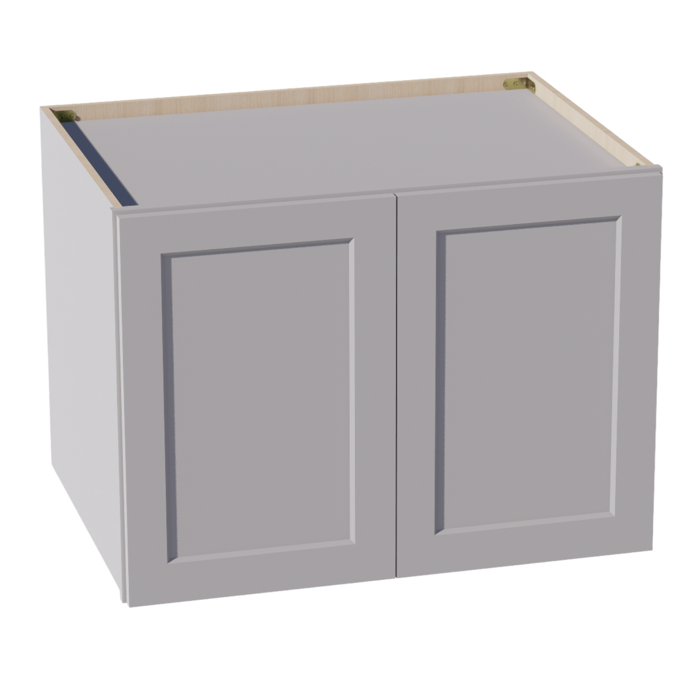 HA-W332424: Ash Gray Shaker 33"W x 24"H x 24"D 2 Doors & 1 Shelf Standard Bridge Wall Cabinet
