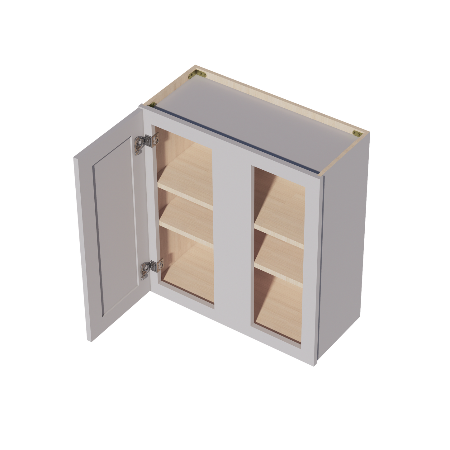 HA-WBC2730: Ash Gray Shaker 27"W x 30"H 1 Door & 2 Shelves Wall Blind Corner Cabinets