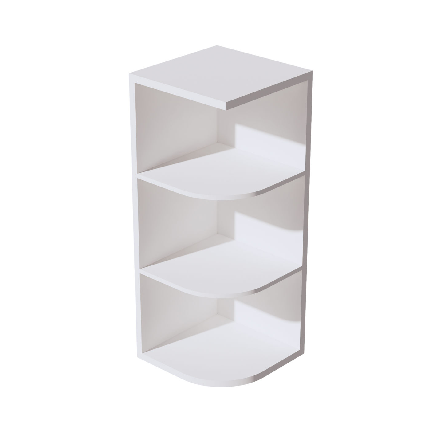 SF-OE1230: Frost White Slim Shaker 12"W x 30"H 4 Shelves Wall End Shelf Cabinet