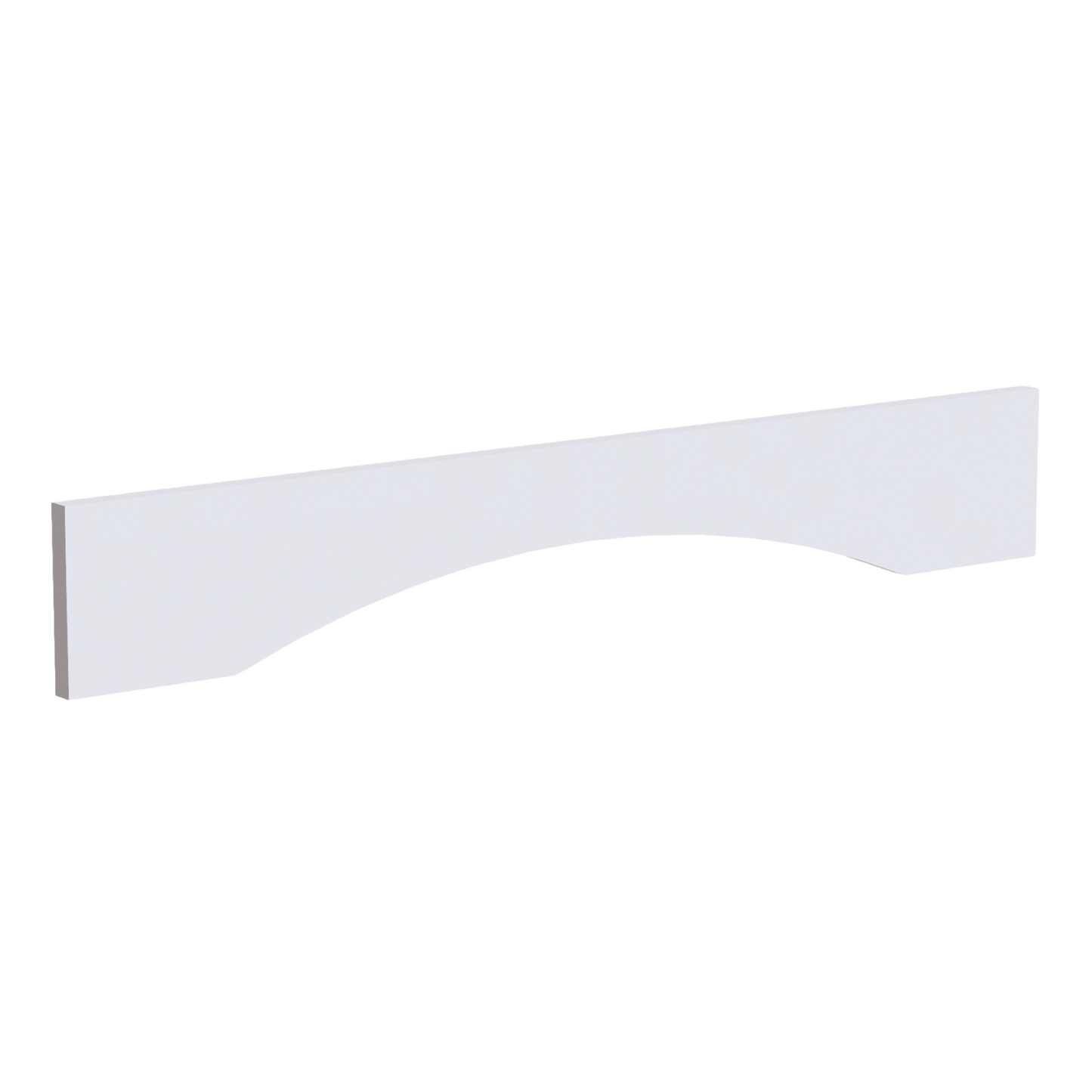 SF-VAR36: Frost White Slim Shaker 36"W x 5-1/2"H x 3/4"D Arched Valance