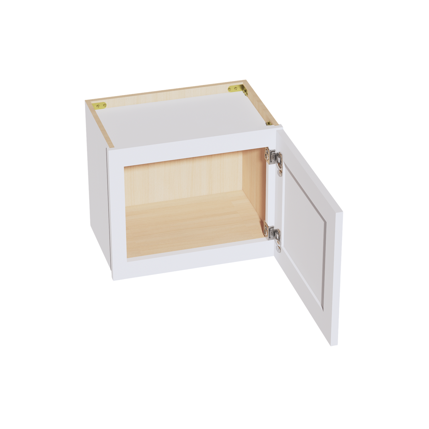 HF-W1815: Frost White Shaker 18"W x 15"H 1 Door Standard Wall Bridge Cabinet