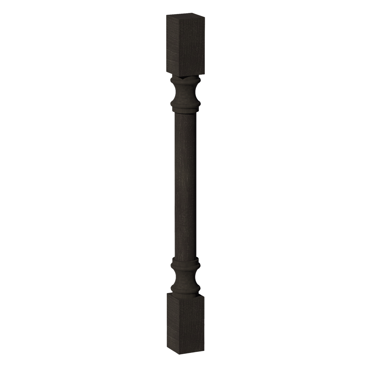 HG-RP336: Dark Gray Shaker 03"W x 36"H x 03"D Round Roman Pillar