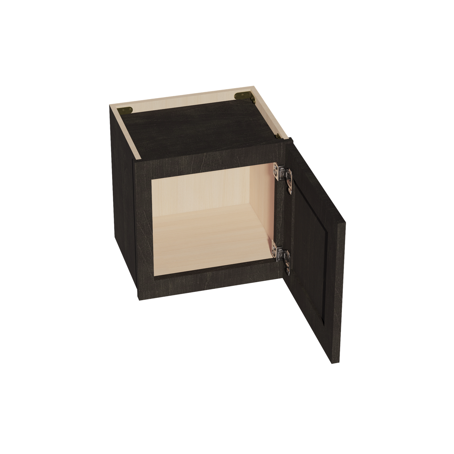 HG-W1515: Dark Gray Shaker 15"W x 15"H 1 Door Standard Wall Bridge Cabinet