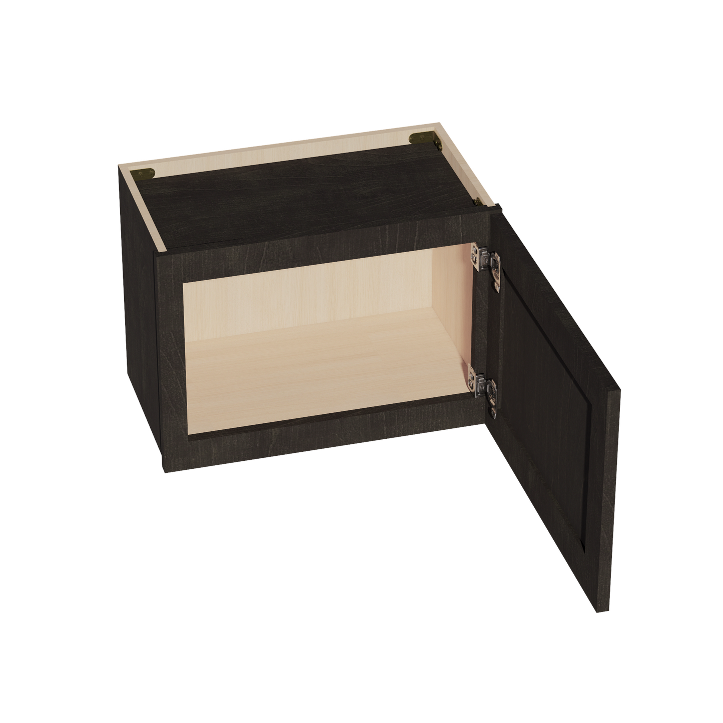 HG-W2115: Dark Gray Shaker 21"W x 15"H 1 Door Standard Wall Bridge Cabinet