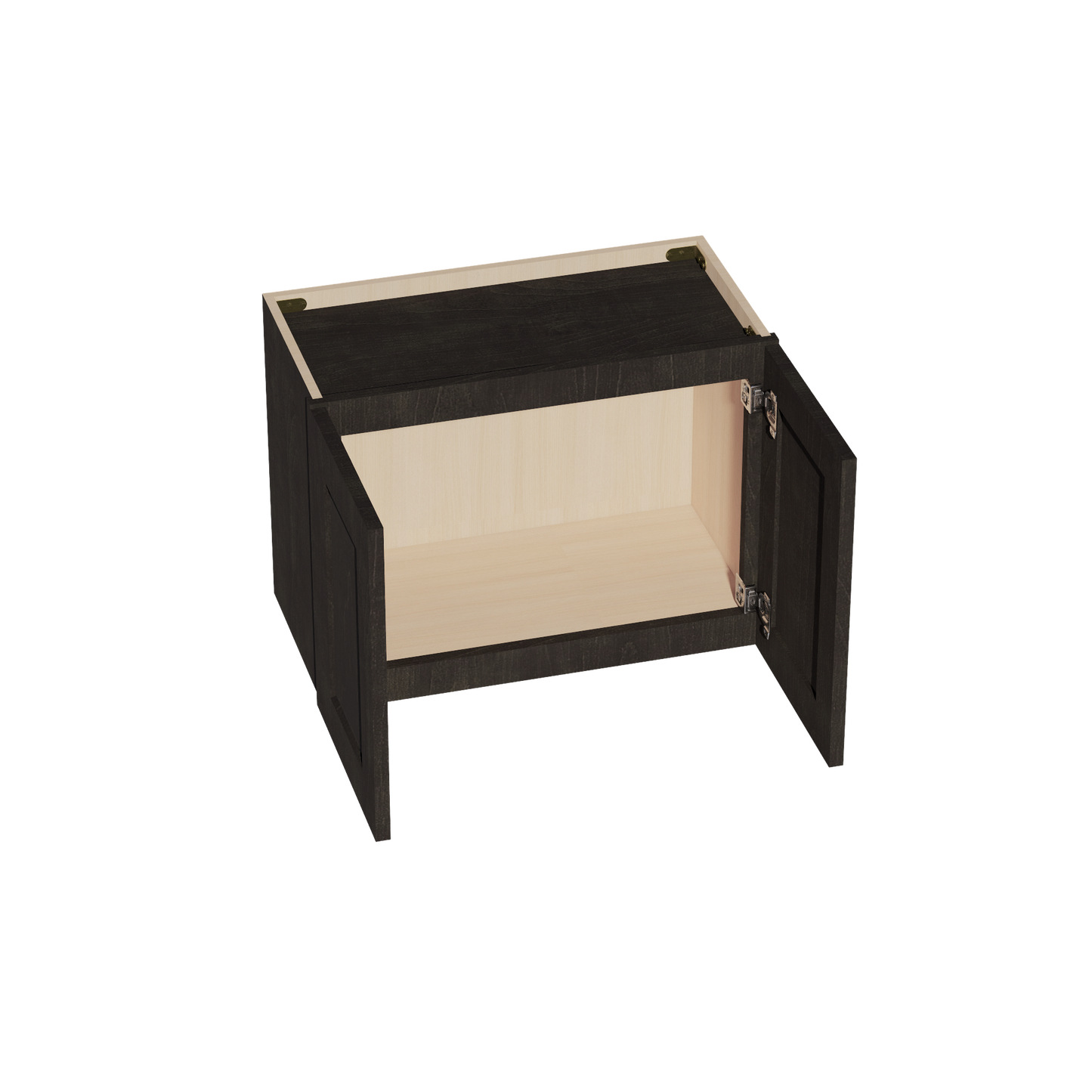 HG-W2418: Dark Gray Shaker 24"W x 18"H 2 Doors Standard Wall Bridge Cabinet