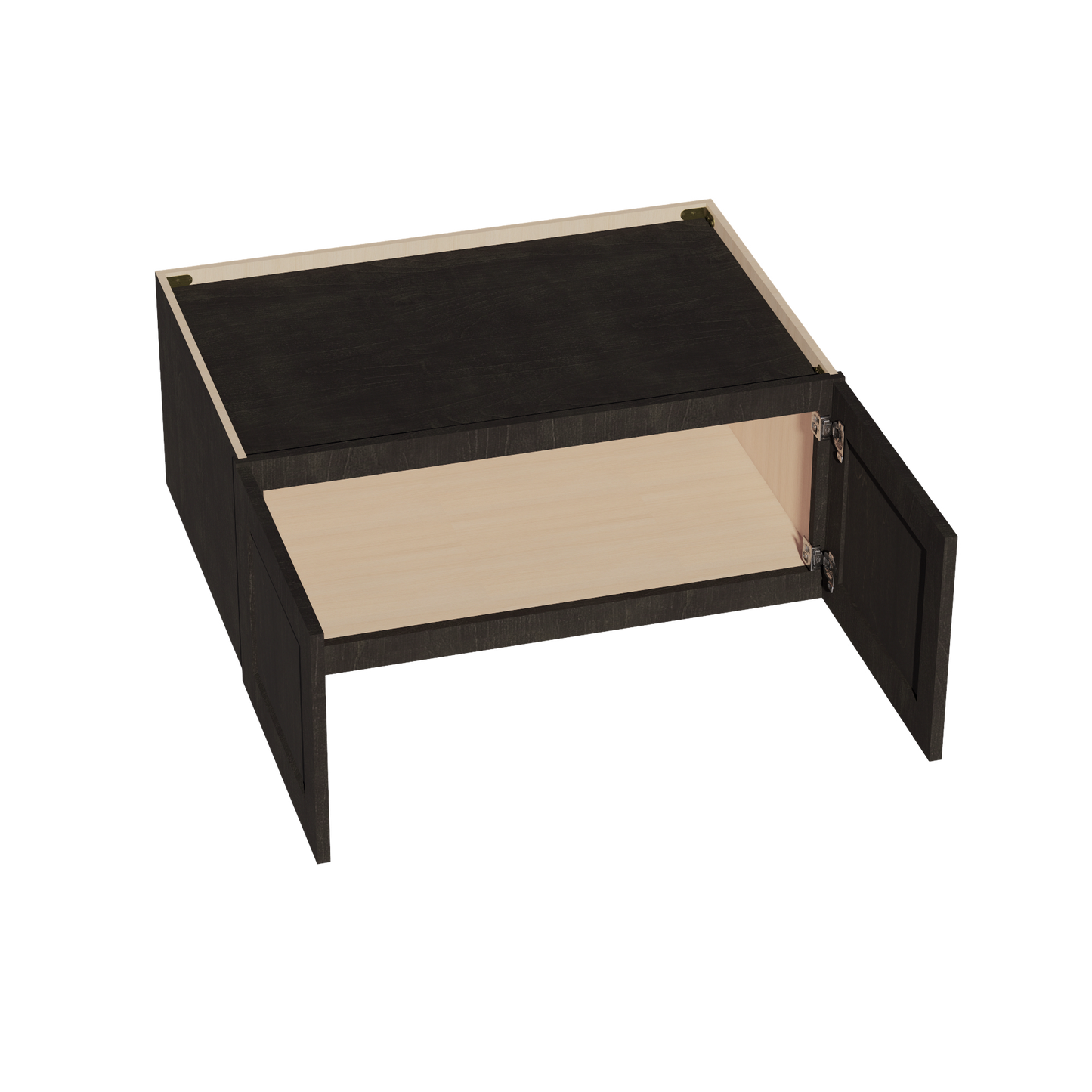 HG-W361524: Dark Gray Shaker 36"W x 15"H x 24"D 2 Doors Standard Bridge Wall Cabinet