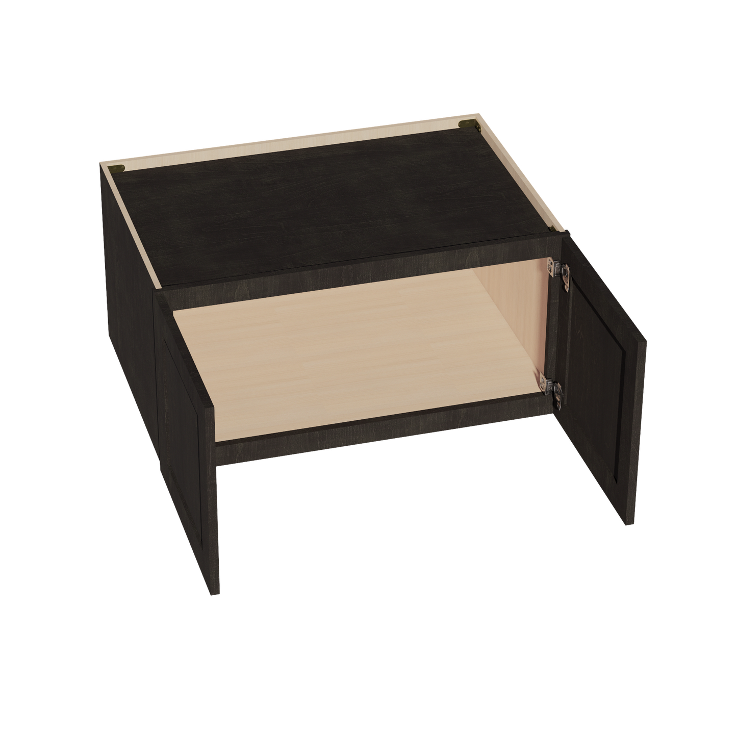 HG-W361824: Dark Gray Shaker 36"W x 18"H x 24"D 2 Doors Standard Bridge Wall Cabinet