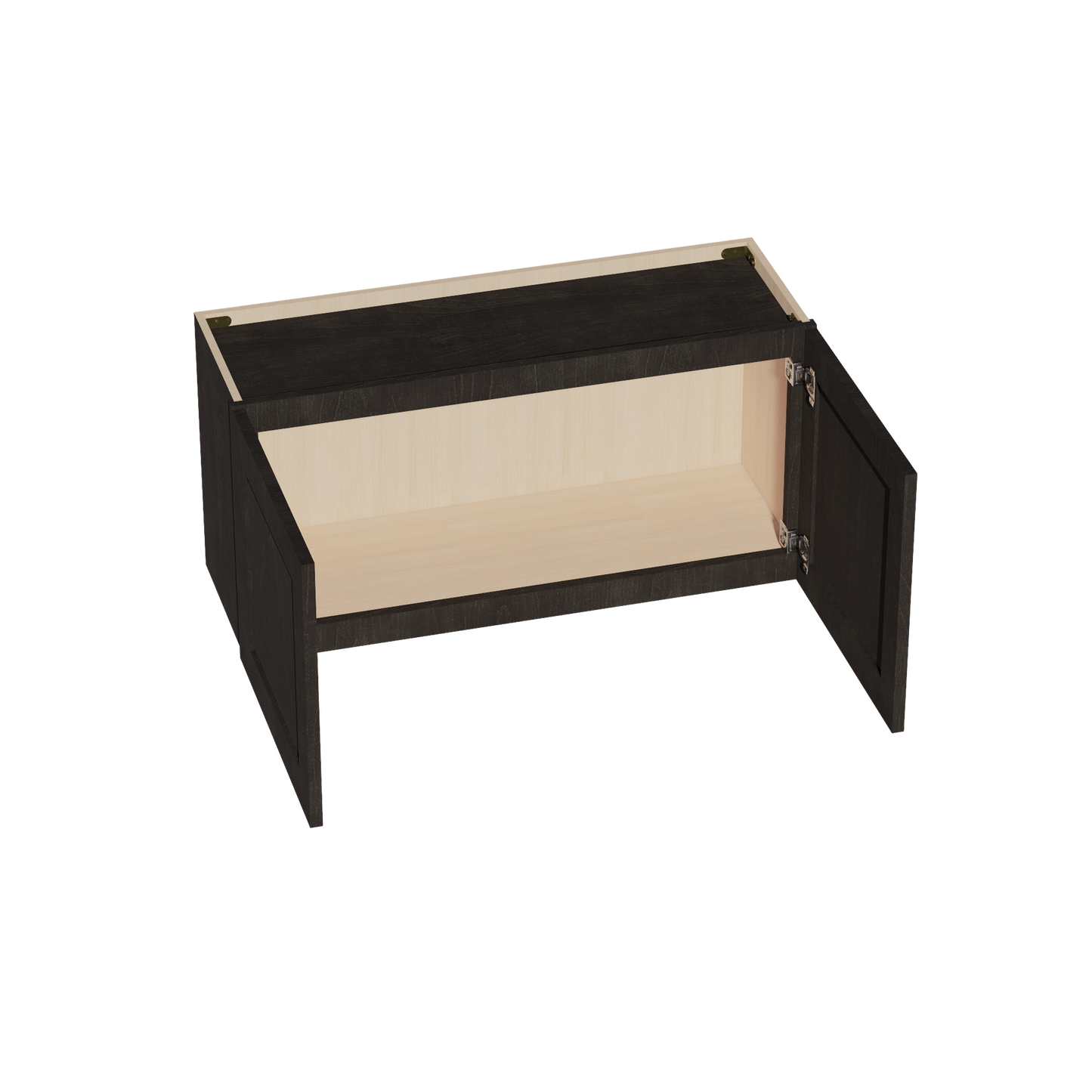 HG-W3618: Dark Gray Shaker 36"W x 18"H 2 Doors Standard Wall Bridge Cabinet