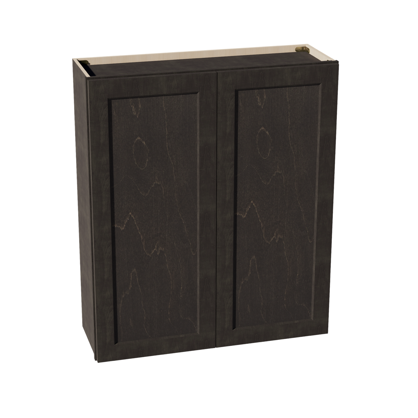 HG-W3642: Dark Gray Shaker 36"W x 42"H 2 Doors & 3 Shelves Standard Wall Cabinet