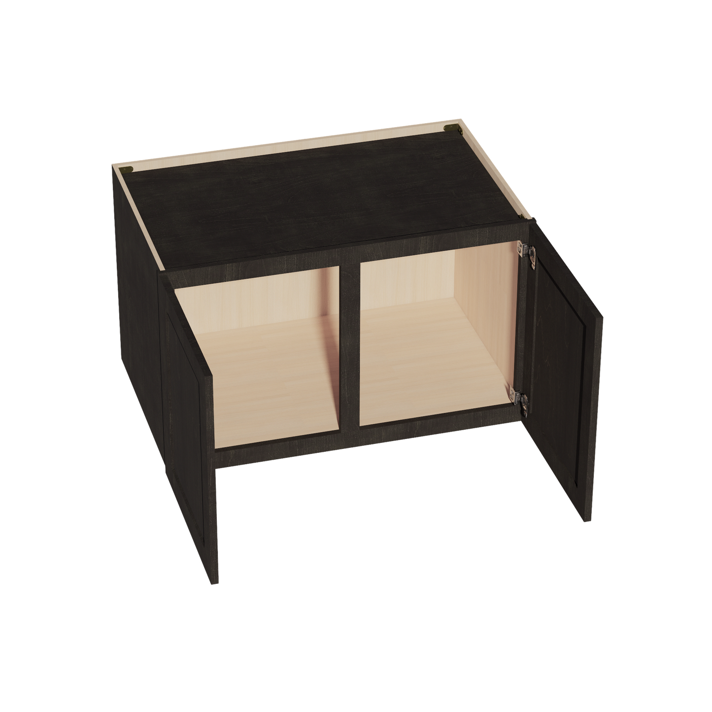 HG-W392424: Dark Gray Shaker 39"W x 24"H x 24"D 2 Doors & 1 Shelf Standard Bridge Wall Cabinet