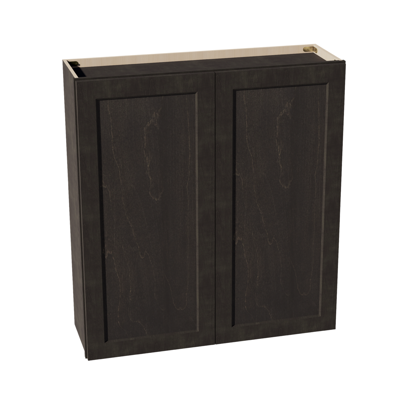 HG-W3942: Dark Gray Shaker 39"W x 42"H 2 Doors & 3 Shelves Standard Wall Cabinet