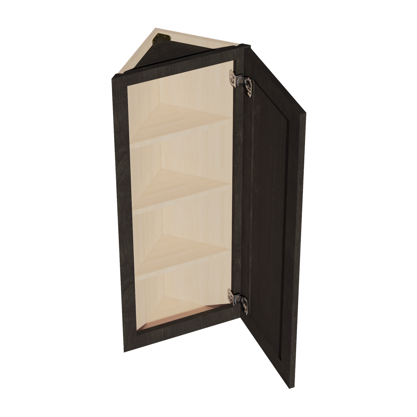 HG-WAE1242: Dark Gray Shaker 12"W x 42"H x 12"D 1 Door & 3 Shelves Wall Angle End Cabinet