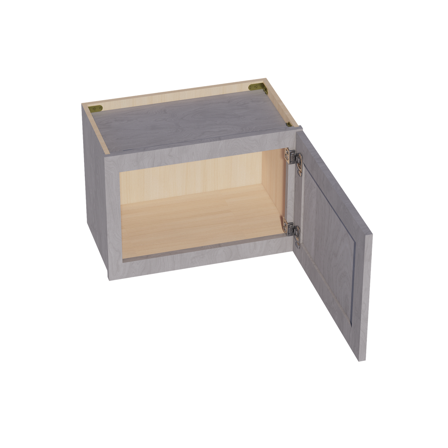 HLG-W2115: Light Gray Shaker 21"W x 15"H 1 Door Standard Wall Bridge Cabinet