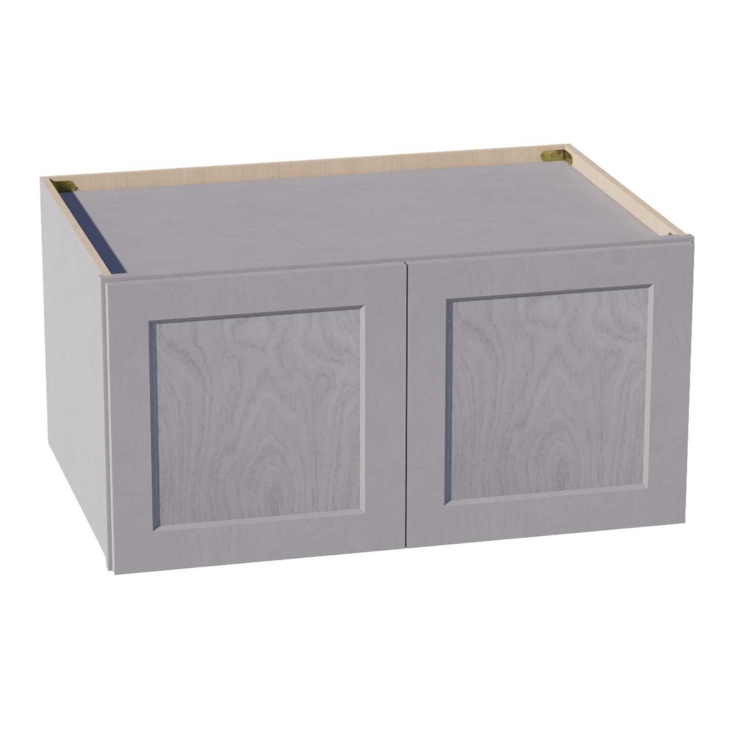 HLG-W361824: Light Gray Shaker 36"W x 18"H x 24"D 2 Doors Standard Bridge Wall Cabinet