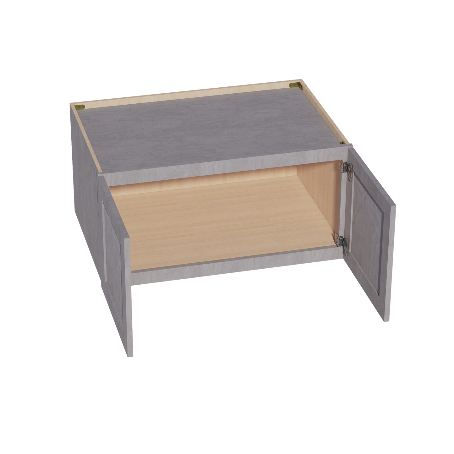 HLG-W361824: Light Gray Shaker 36"W x 18"H x 24"D 2 Doors Standard Bridge Wall Cabinet