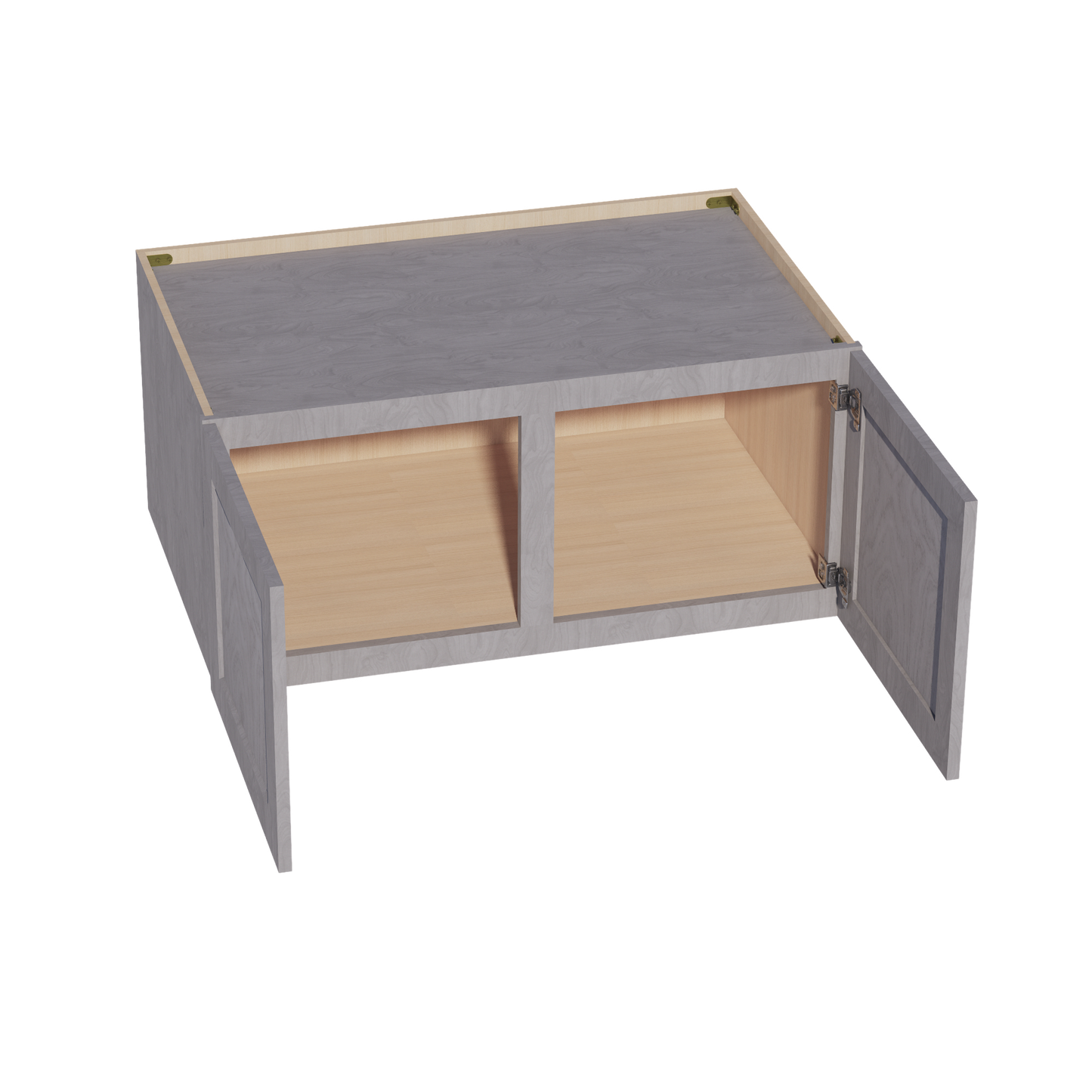 HLG-W391824: Light Gray Shaker 39"W x 18"H x 24"D 2 Doors Standard Bridge Wall Cabinet