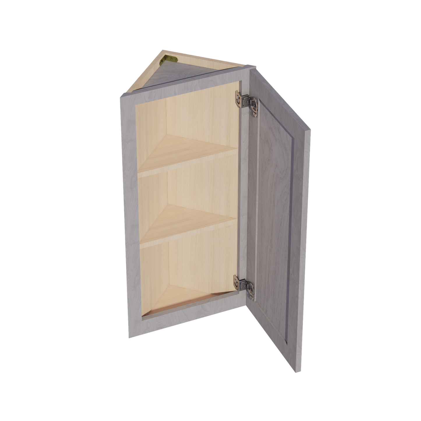 HLG-WAE1236: Light Gray Shaker 12"W x 36"H x 12"D 1 Door & 2 Shelves Wall Angle End Cabinet