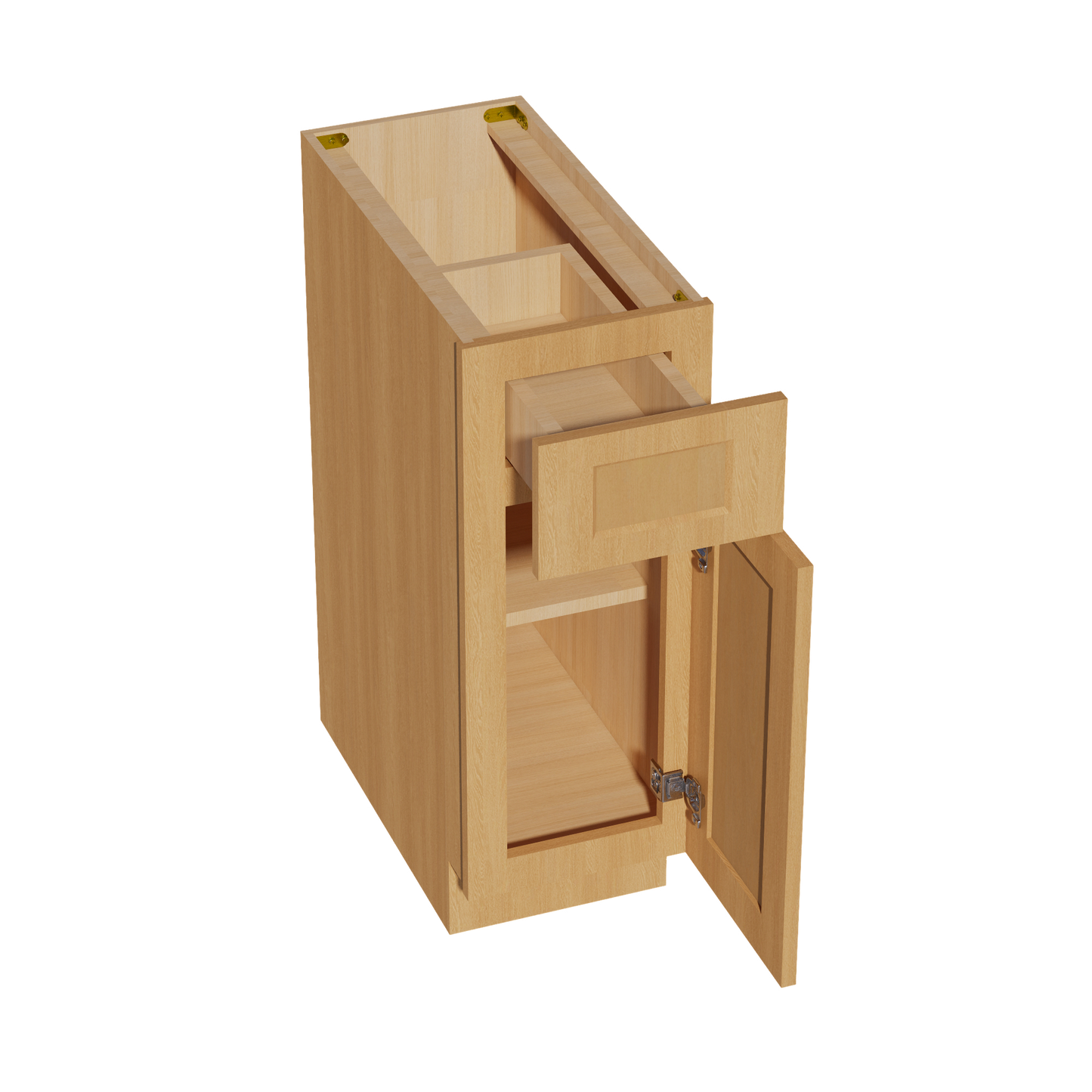 HT-B12: Timber Wood Shaker 12" 1 Drawer 1 Door Standard Base Cabinet