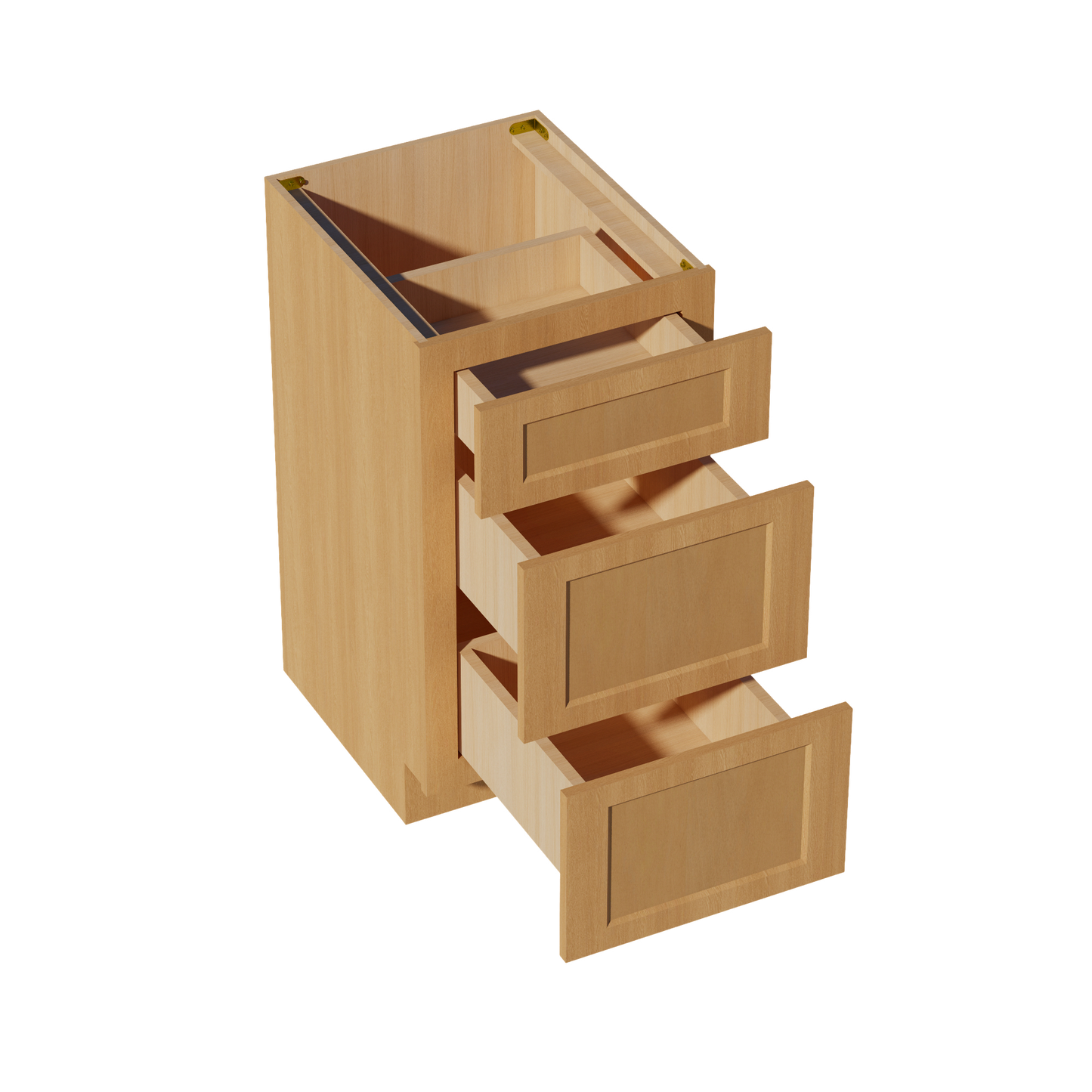 HT-VDB1821: Timber Wood Shaker 18"W x 34-1/2"H x 21"D 3 Drawers Vanity Base Cabinets