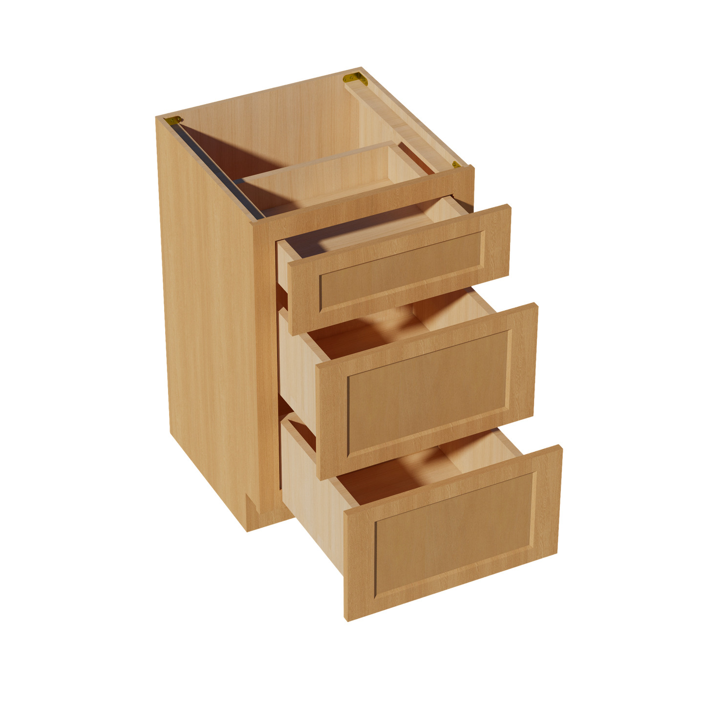 HT-VDB2121: Timber Wood Shaker 21"W x 34-1/2"H x 21"D 3 Drawers Vanity Base Cabinets