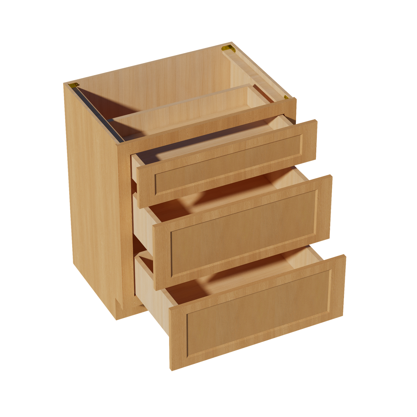HT-VDB3021: Timber Wood Shaker 30"W x 34-1/2"H x 21"D 3 Drawers Vanity Base Cabinets