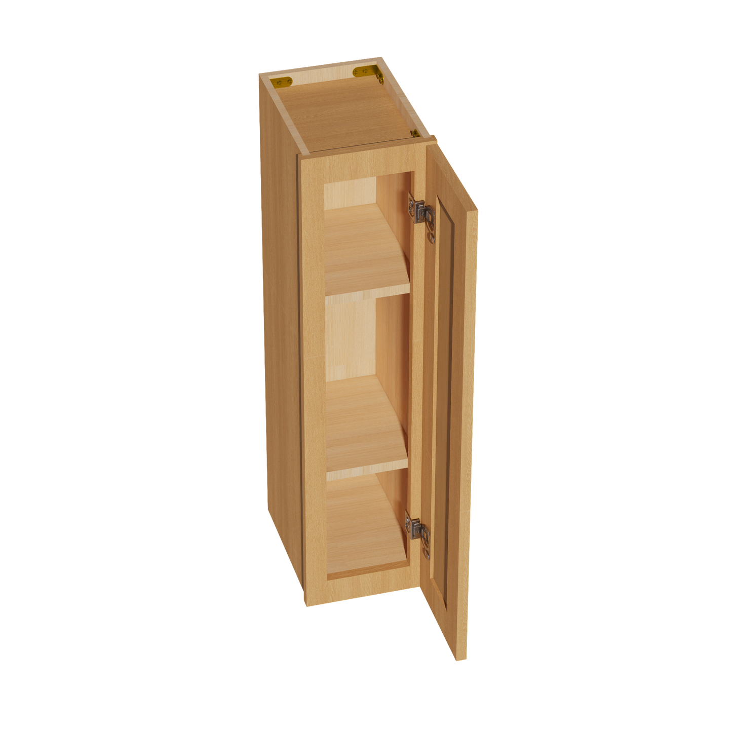 HT-W0936: Timber Wood Shaker 09"W x 36"H 1 Door & 2 Shelves Standard Wall Cabinet