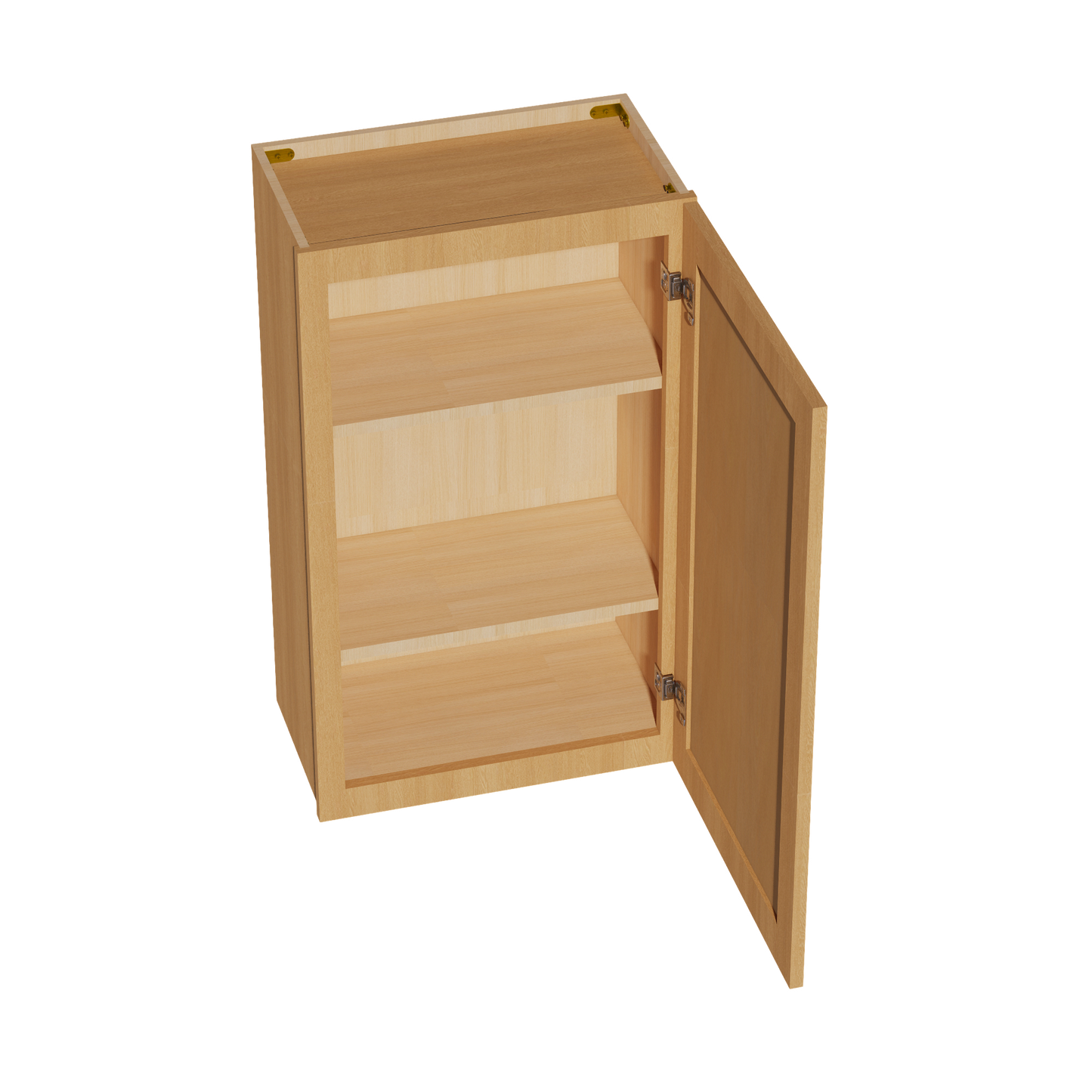 HT-W2136: Timber Wood Shaker 21"W x 36"H 1 Door & 2 Shelves Standard Wall Cabinet