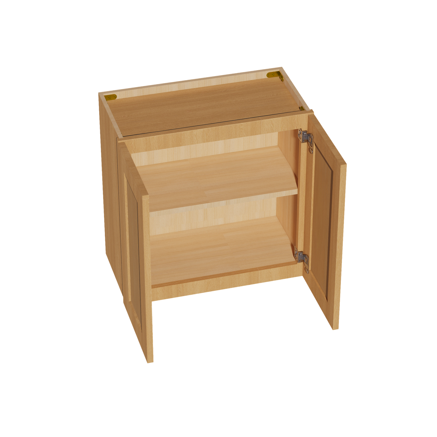 HT-W2424: Timber Wood Shaker 24"W x 24"H 2 Doors Standard Wall Bridge Cabinet
