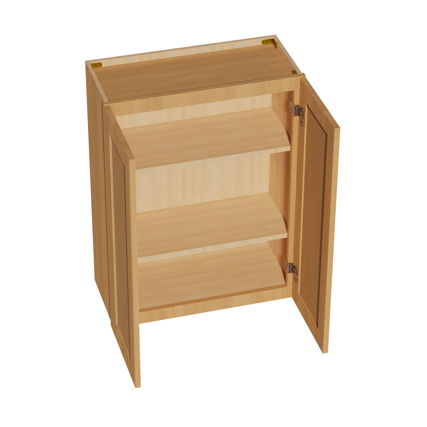 HT-W2736: Timber Wood Shaker 27"W x 36"H 2 Doors & 2 Shelves Standard Wall Cabinet