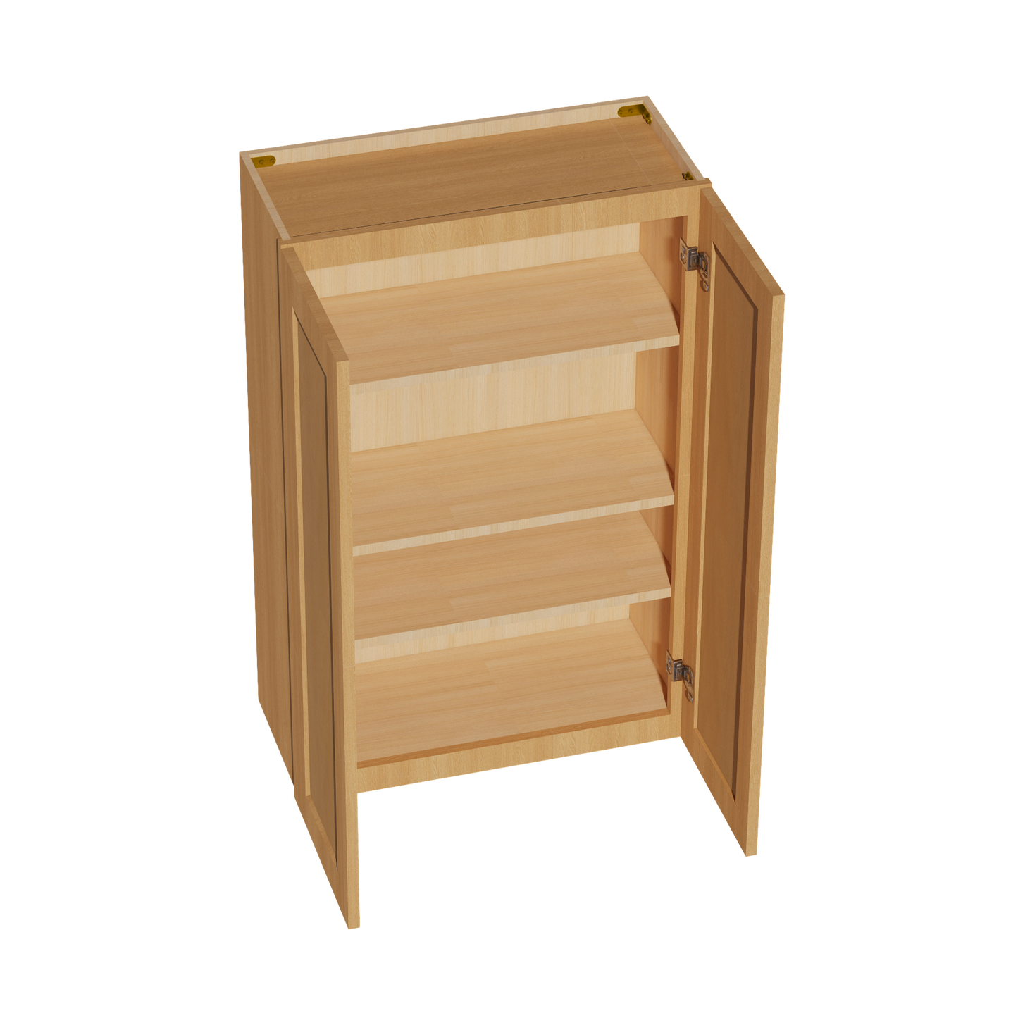HT-W2742: Timber Wood Shaker 27"W x 42"H 2 Doors & 3 Shelves Standard Wall Cabinet