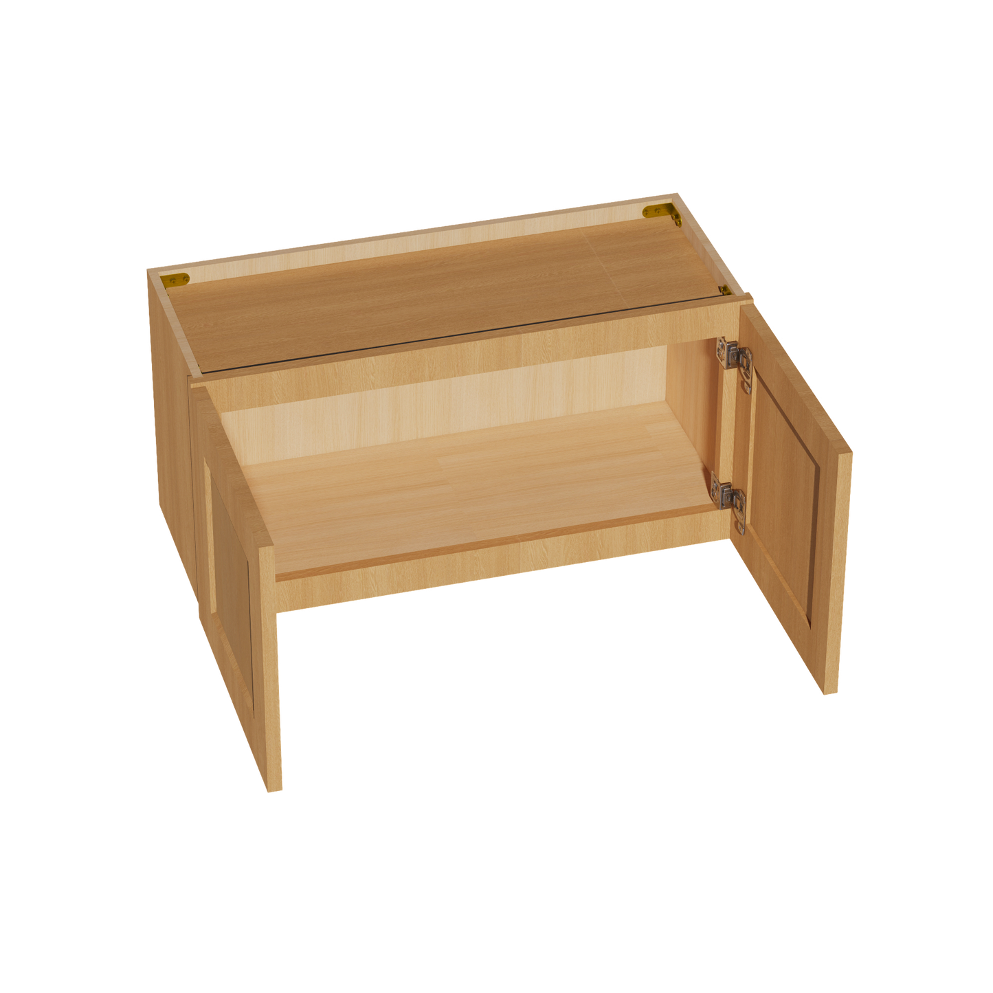 HT-W3015: Timber Wood Shaker 30"W x 15"H 2 Doors Standard Wall Bridge Cabinet