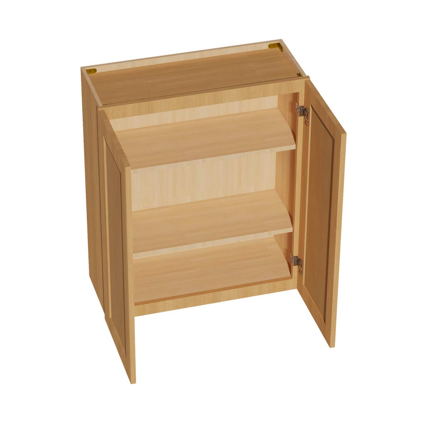 HT-W3036: Timber Wood Shaker 30"W x 36"H 2 Doors & 2 Shelves Standard Wall Cabinet