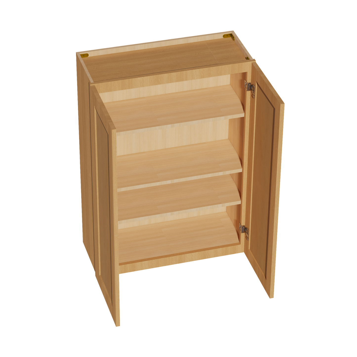 HT-W3042: Timber Wood Shaker 30"W x 42"H 2 Doors & 3 Shelves Standard Wall Cabinet